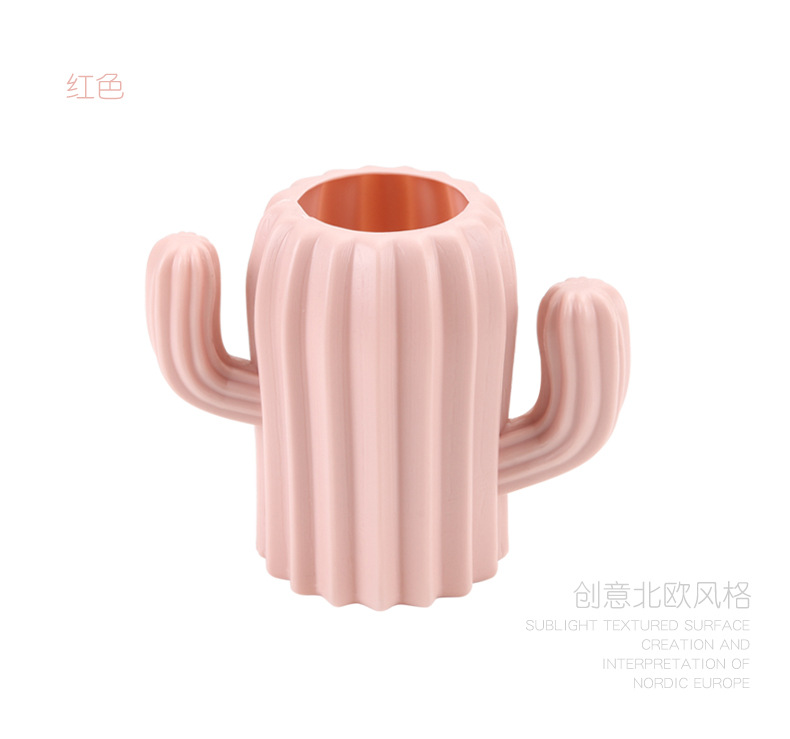 Plastic Creative Fashion Pen Container Study Conference Room Decoration Anti-Fall Drop-Resistant Cactus Ball Pen Container Vase Plastic Creative Fashion Pen Container Study Conference Room Decoration Anti-Fall Drop-Resistant Cactus Ball Pen Container Vase