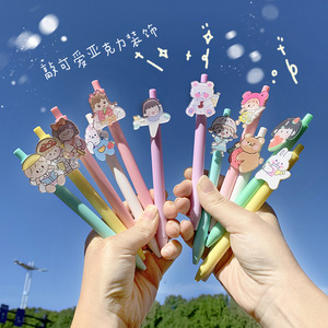 Japanese Ins Push Type Gel Pen Cute Super Cute Teenage Girl's Romance Push Gel Pen Student Ball Pen 6 Bags Japanese Ins Push Type Gel Pen Cute Super Cute Teenage Girl's Romance Push Gel Pen Student Ball Pen 6 Bags