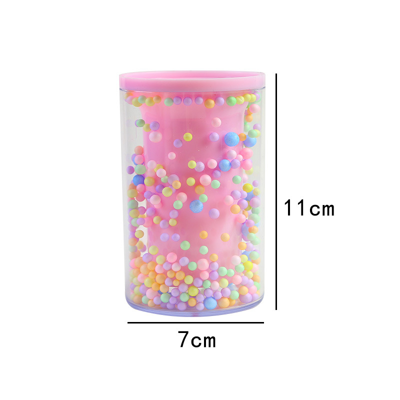 New Student Desktop Storage round and Square Pen Holder Transparent Alec Foam Ball Style Decoration Storage Pen Holder