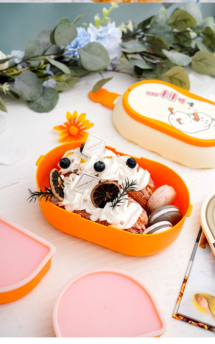 304 Stainless Steel Insulated Lunch Box Tape Tableware Multi-Layer Double-Layer Bento Box Compartment with Soup Bowl Water Injection Thermal Insulation Wholesale