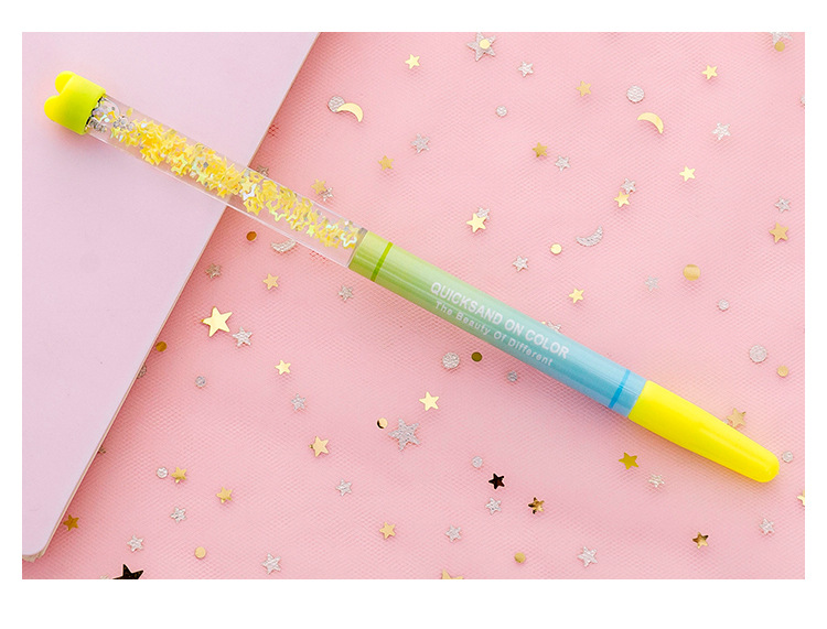 Girl's Heart Quicksand Gradient Sequin Gel Pen Fairy Female Pen Liquid Ball Pen Student Stationery Writing Liquid Flowing Pen Girl's Heart Quicksand Gradient Sequin Gel Pen Fairy Female Pen Liquid Ball Pen Student Stationery Writing Liquid Flowing Pen