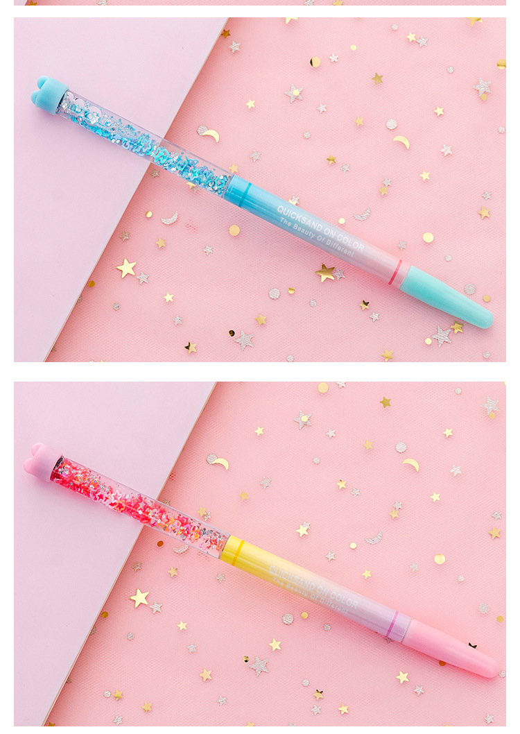 Girl's Heart Quicksand Gradient Sequin Gel Pen Fairy Female Pen Liquid Ball Pen Student Stationery Writing Liquid Flowing Pen Girl's Heart Quicksand Gradient Sequin Gel Pen Fairy Female Pen Liquid Ball Pen Student Stationery Writing Liquid Flowing Pen