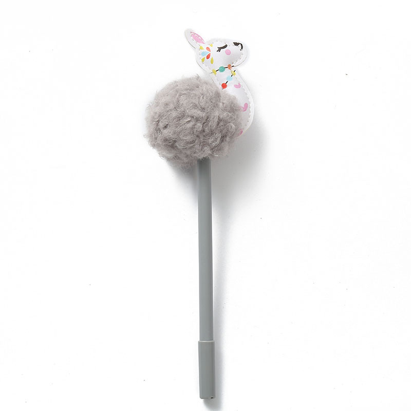 Manufacturers Supply Cartoon Alpaca Fur Ball Gel Pen Pompom Pen Custom Logo Creative Stationery Wholesale Manufacturers Supply Cartoon Alpaca Fur Ball Gel Pen Pompom Pen Custom Logo Creative Stationery Wholesale