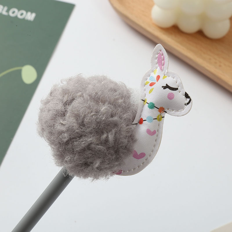 Manufacturers Supply Cartoon Alpaca Fur Ball Gel Pen Pompom Pen Custom Logo Creative Stationery Wholesale Manufacturers Supply Cartoon Alpaca Fur Ball Gel Pen Pompom Pen Custom Logo Creative Stationery Wholesale