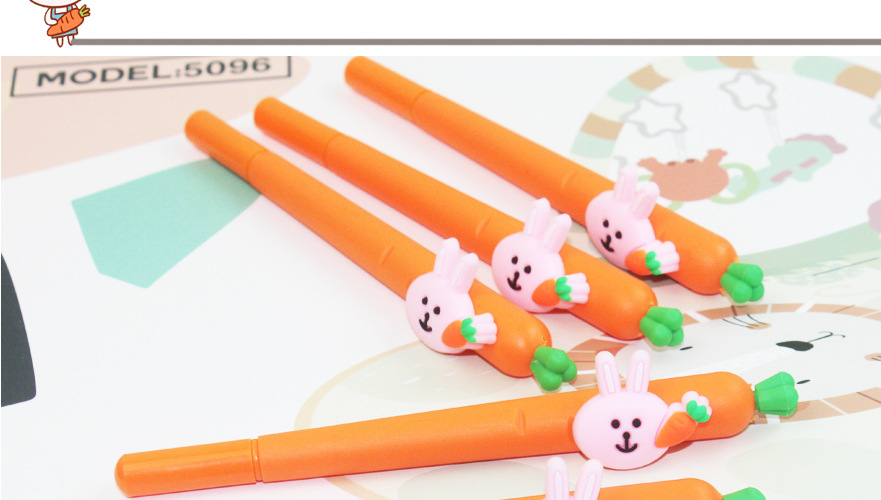 Cartoon Soft Glue Radish Rabbit Stylish Pen Student Gel Pen Fruit Vegetable Ball Pen Creative Learning Stationery Wholesale Cartoon Soft Glue Radish Rabbit Stylish Pen Student Gel Pen Fruit Vegetable Ball Pen Creative Learning Stationery Wholesale