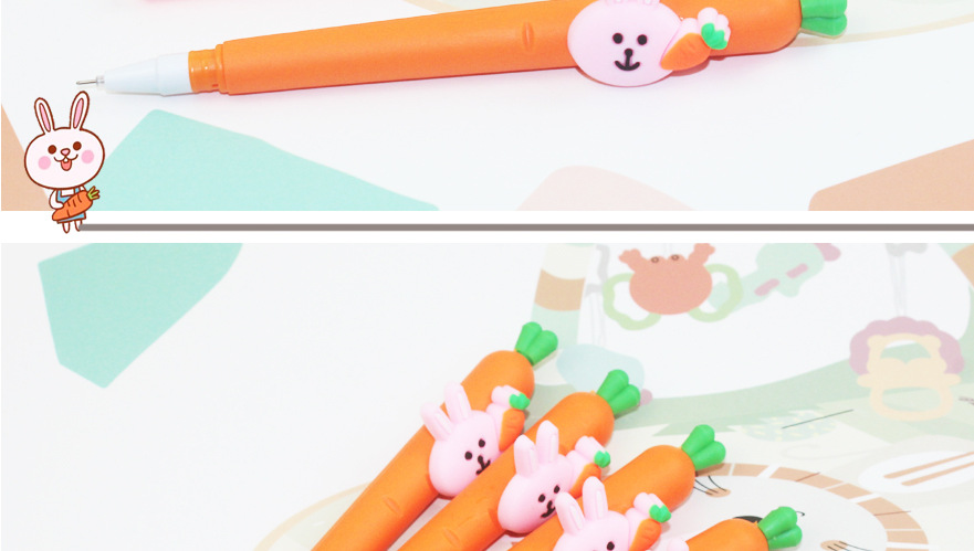 Cartoon Soft Glue Radish Rabbit Stylish Pen Student Gel Pen Fruit Vegetable Ball Pen Creative Learning Stationery Wholesale Cartoon Soft Glue Radish Rabbit Stylish Pen Student Gel Pen Fruit Vegetable Ball Pen Creative Learning Stationery Wholesale