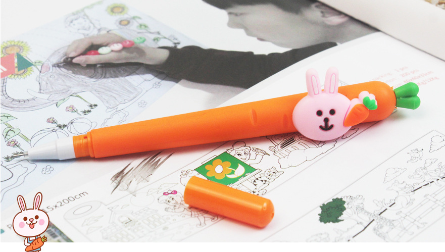 Cartoon Soft Glue Radish Rabbit Stylish Pen Student Gel Pen Fruit Vegetable Ball Pen Creative Learning Stationery Wholesale Cartoon Soft Glue Radish Rabbit Stylish Pen Student Gel Pen Fruit Vegetable Ball Pen Creative Learning Stationery Wholesale