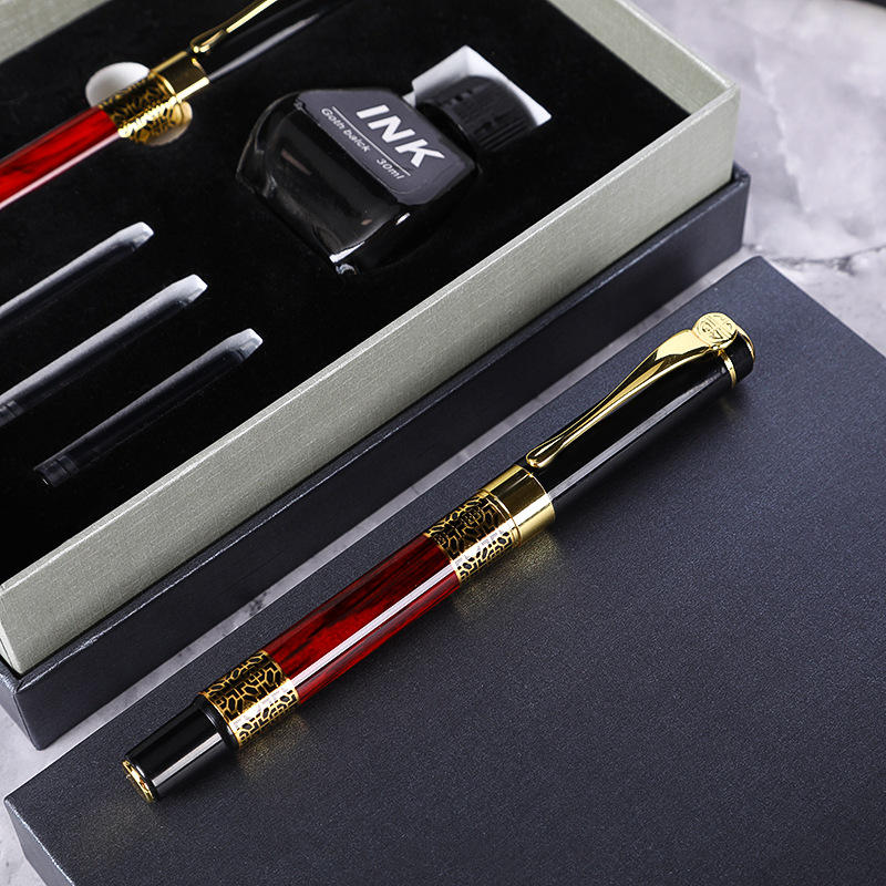 Business Office Pen Ink Sac Ink Dual-Use Pen Kit Can Be Customized Gift Logo Metallic Pen Ball Pen Business Office Pen Ink Sac Ink Dual-Use Pen Kit Can Be Customized Gift Logo Metallic Pen Ball Pen