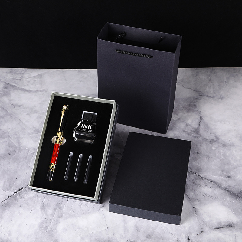 Business Office Pen Ink Sac Ink Dual-Use Pen Kit Can Be Customized Gift Logo Metallic Pen Ball Pen Business Office Pen Ink Sac Ink Dual-Use Pen Kit Can Be Customized Gift Logo Metallic Pen Ball Pen