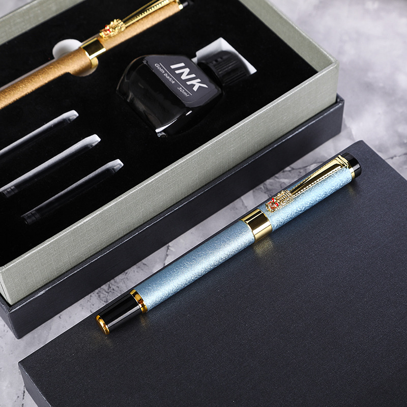 Business Office Pen Ink Sac Ink Dual-Use Pen Kit Can Be Customized Gift Logo Metallic Pen Ball Pen Business Office Pen Ink Sac Ink Dual-Use Pen Kit Can Be Customized Gift Logo Metallic Pen Ball Pen