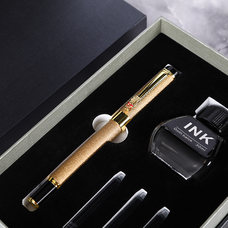 Business Office Pen Ink Sac Ink Dual-Use Pen Kit Can Be Customized Gift Logo Metallic Pen Ball Pen Business Office Pen Ink Sac Ink Dual-Use Pen Kit Can Be Customized Gift Logo Metallic Pen Ball Pen
