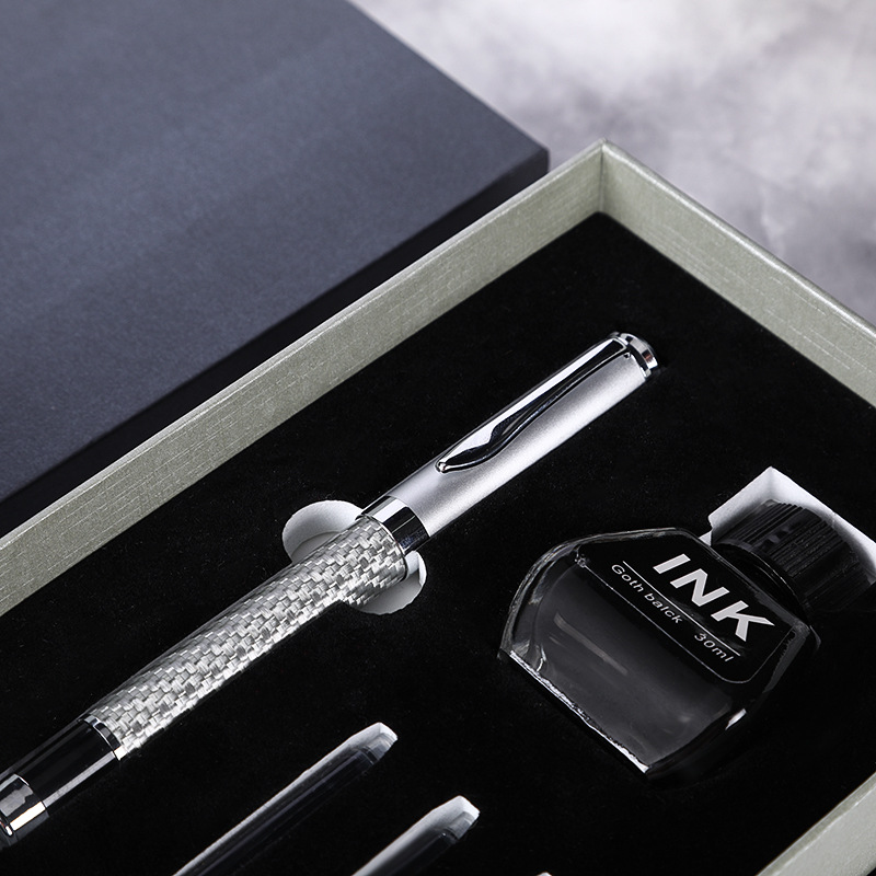 Business Office Pen Ink Sac Ink Dual-Use Pen Kit Can Be Customized Gift Logo Metallic Pen Ball Pen Business Office Pen Ink Sac Ink Dual-Use Pen Kit Can Be Customized Gift Logo Metallic Pen Ball Pen