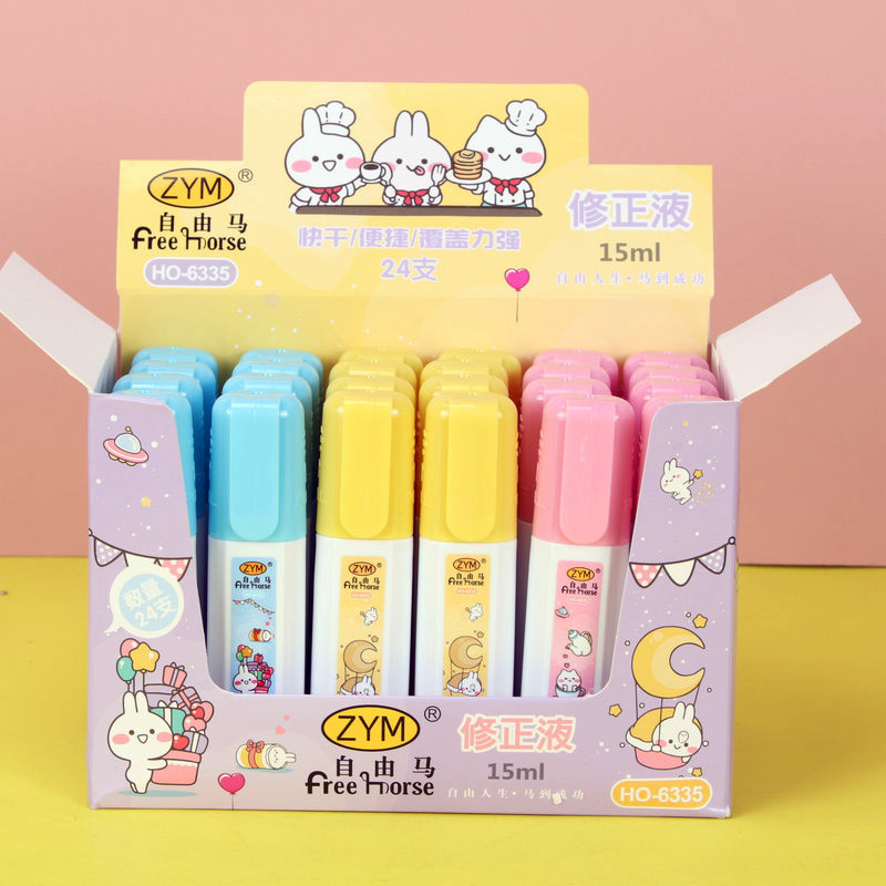 Free Horse Cartoon Steel Head Correction Fluid Correction Fluid 15ml Learning Office Correction Fluid Student Stationery Wholesale Free Horse Cartoon Steel Head Correction Fluid Correction Fluid 15ml Learning Office Correction Fluid Student Stationery Wholesale