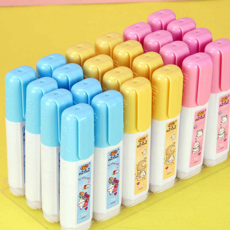 Free Horse Cartoon Steel Head Correction Fluid Correction Fluid 15ml Learning Office Correction Fluid Student Stationery Wholesale