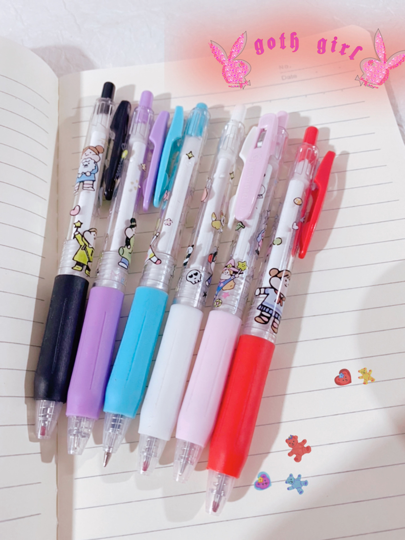 Little Meat Ball Cute Press Gel Pen Student Black Gel Ink Pen Cartoon Pattern Pattern Gel Pen Meat Ball Limited Pen Little Meat Ball Cute Press Gel Pen Student Black Gel Ink Pen Cartoon Pattern Pattern Gel Pen Meat Ball Limited Pen
