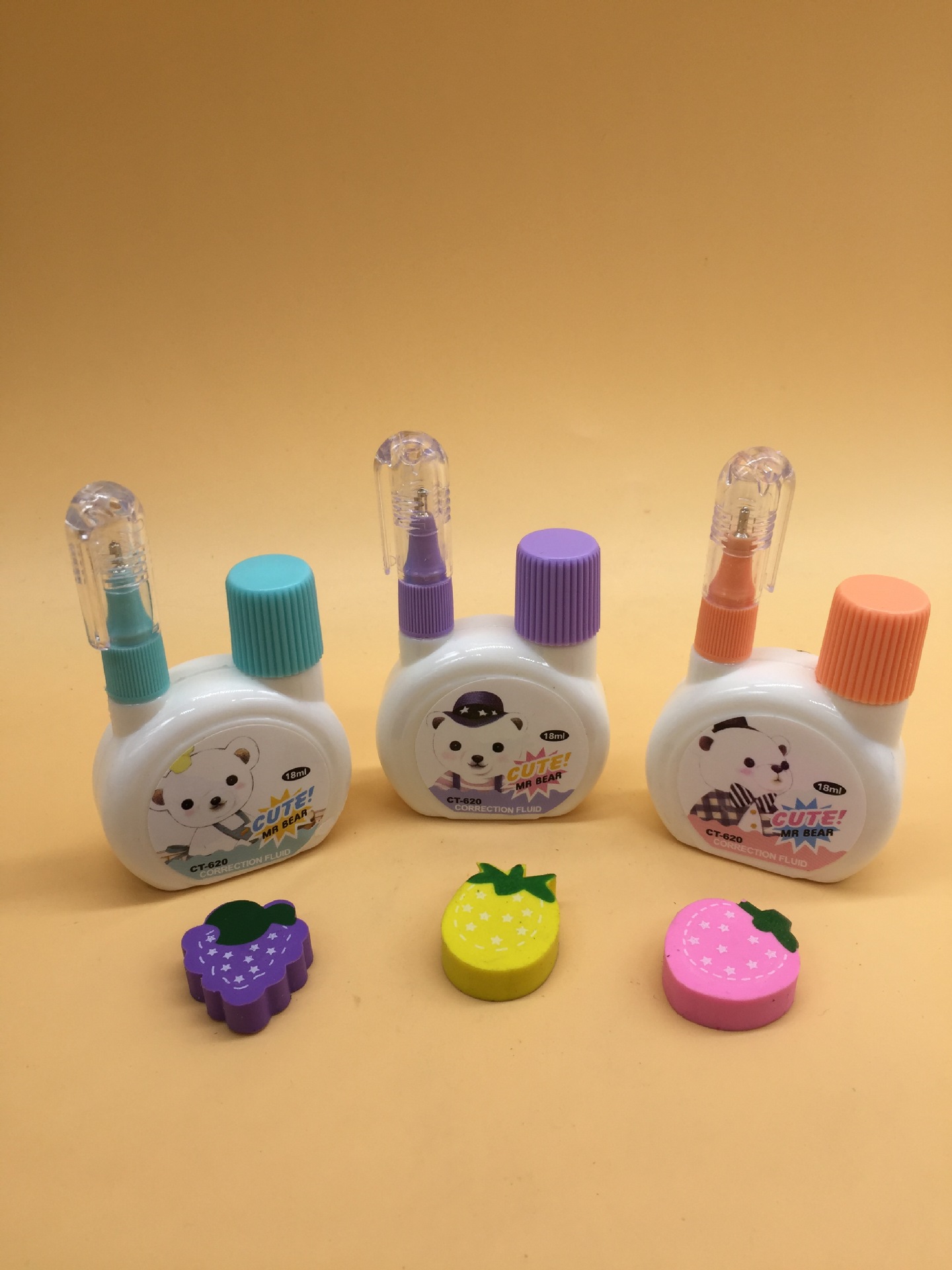 New Cartoon Cute Fresh Pattern Korean Stationery Environmental Protection Steel Head Quick-Drying Correction Fluid Dual-Use Correction Correction Fluid New Cartoon Cute Fresh Pattern Korean Stationery Environmental Protection Steel Head Quick-Drying Correction Fluid Dual-Use Correction Correction Fluid