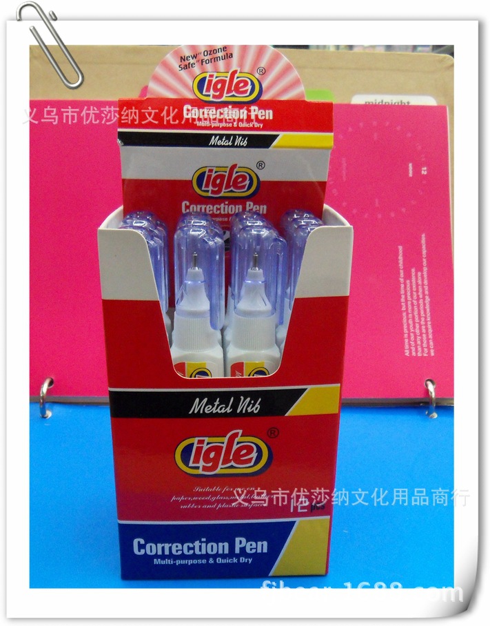 Igle correction pen 202 correction pen, correction fluid, Yiwu, nontoxic, especially white quick-dry Igle correction pen 202 correction pen, correction fluid, Yiwu, nontoxic, especially white quick-dry