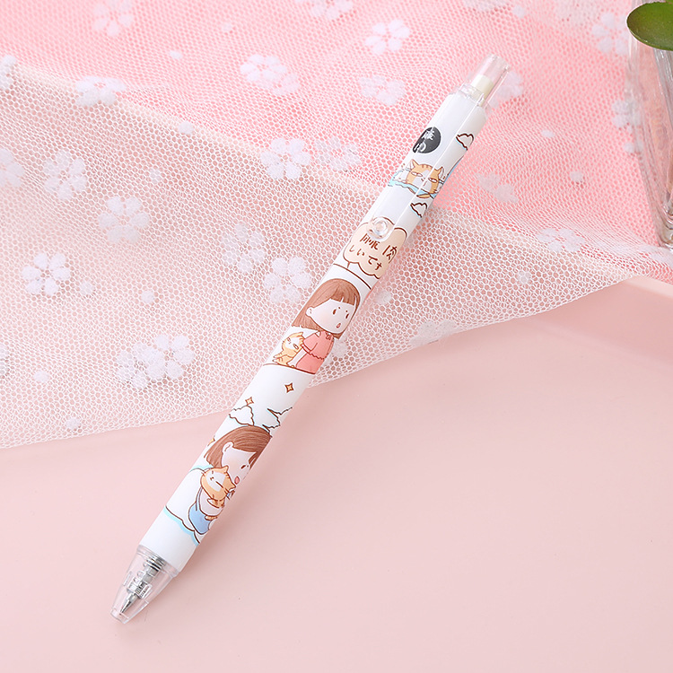 INS Cartoon Press Gel Pen Hemp Haemorrhoid Good-looking Student Black 0.5 Cute Ball Pen Hemp Ball Pen