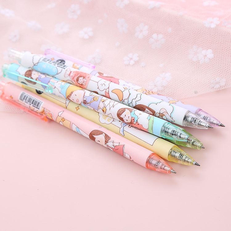 INS Cartoon Press Gel Pen Hemp Haemorrhoid Good-looking Student Black 0.5 Cute Ball Pen Hemp Ball Pen
