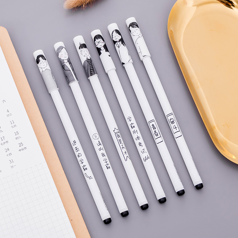 Xueba Gel Pen Cartoon Cute Creative Carbon Signature Ball Pen Student Stationery Gift Prize Stationery Manufacturer