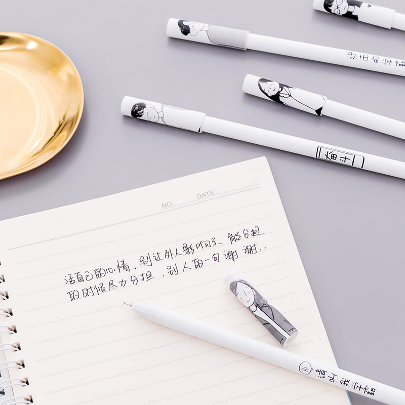 Xueba Gel Pen Cartoon Cute Creative Carbon Signature Ball Pen Student Stationery Gift Prize Stationery Manufacturer