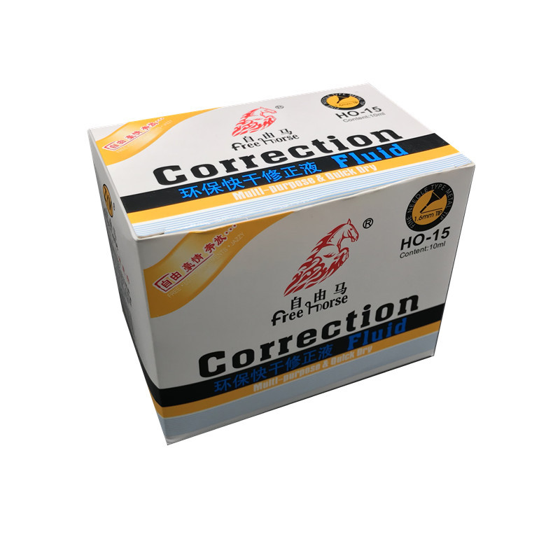 60 Pieces Free Shipping Factory Sales Free Horse HO-15 Correction Fluid Correction Fluid Correction Fluid Wholesale 12 Pieces Packaging 60 Pieces Free Shipping Factory Sales Free Horse HO-15 Correction Fluid Correction Fluid Correction Fluid Wholesale 12 Pieces Packaging