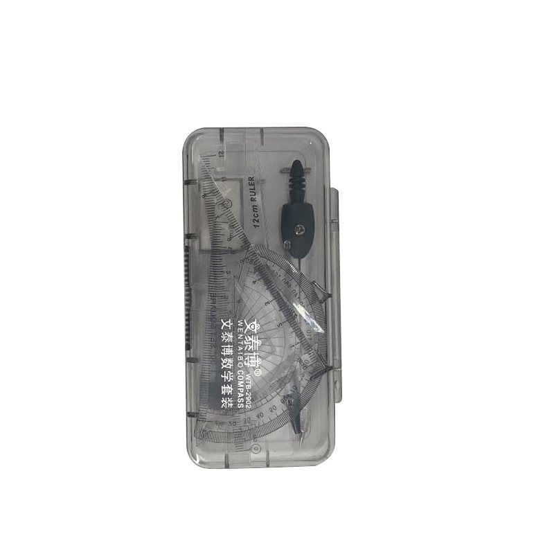 Wholesale Student with Ruler Sets Rubber 7-Piece Set Compasses Student Drawing Measuring Examination Exclusive Compasses Set