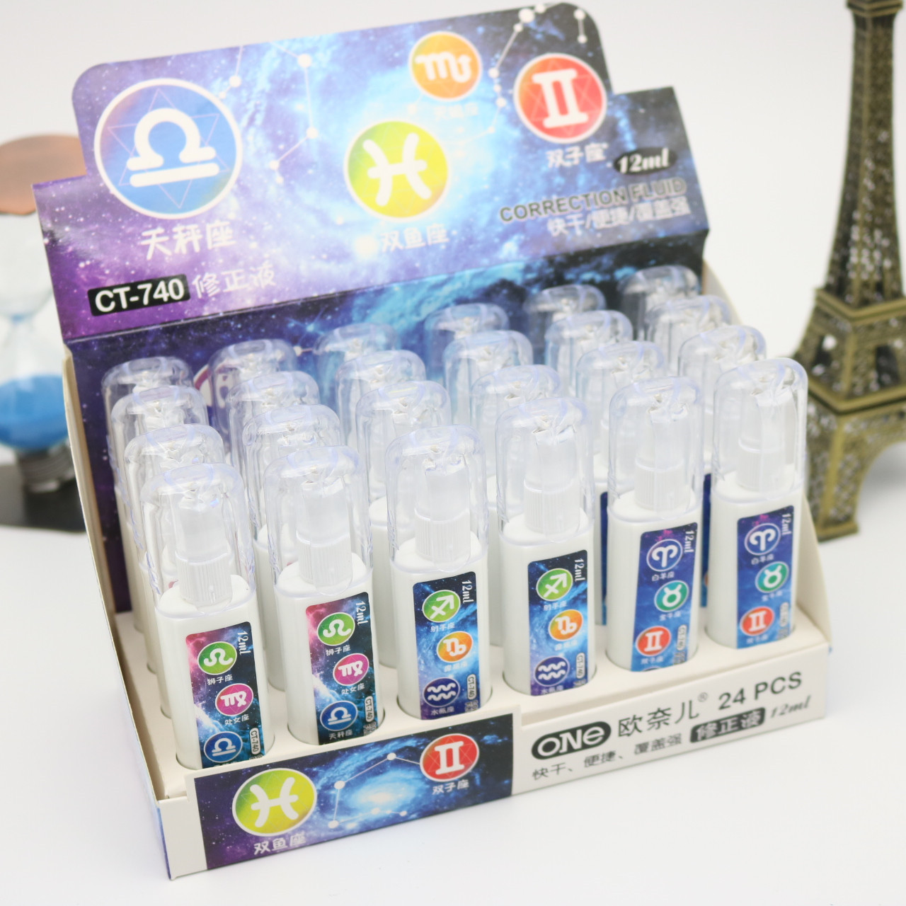 Wholesale Cartoon Steel Head Correction Fluid Correction Fluid 12ml Learning Office Correction Fluid Student Stationery