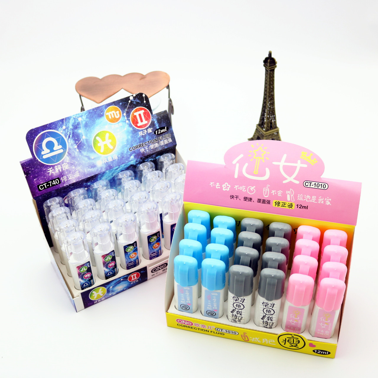 Wholesale Cartoon Steel Head Correction Fluid Correction Fluid 12ml Learning Office Correction Fluid Student Stationery