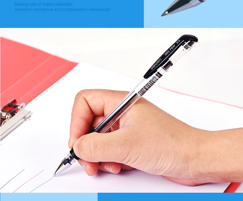 Deli Stationery 6600es Ball Pen 0.5mm Gel Pen Office 0.5 Carbon Pen Ball Pen Signature Pen Wholesale Deli Stationery 6600es Ball Pen 0.5mm Gel Pen Office 0.5 Carbon Pen Ball Pen Signature Pen Wholesale