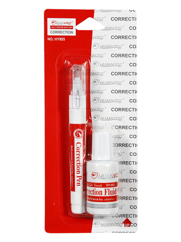 HUANyang nice price hot selling quick dry multi purpose 7ml correction pen fluid for school