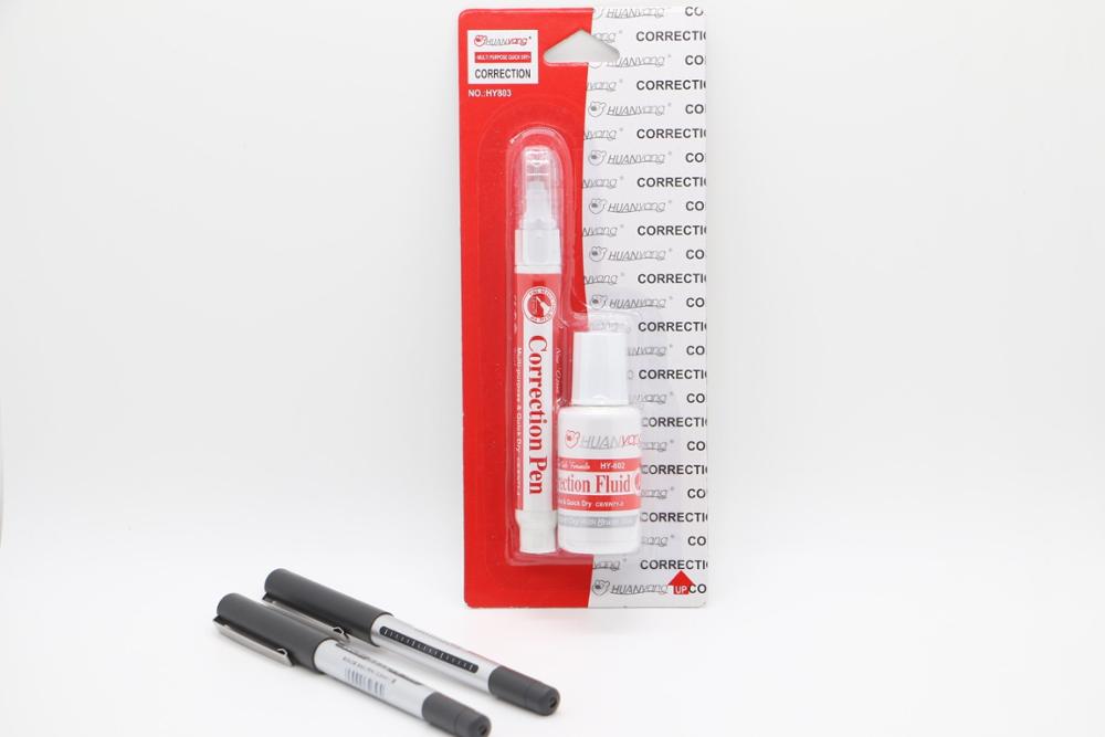 HUANyang nice price hot selling quick dry multi purpose 7ml correction pen fluid for school