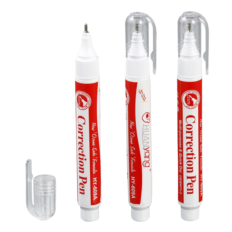 HUANyang nice price hot selling quick dry multi purpose 7ml correction pen fluid for school HUANyang nice price hot selling quick dry multi purpose 7ml correction pen fluid for school