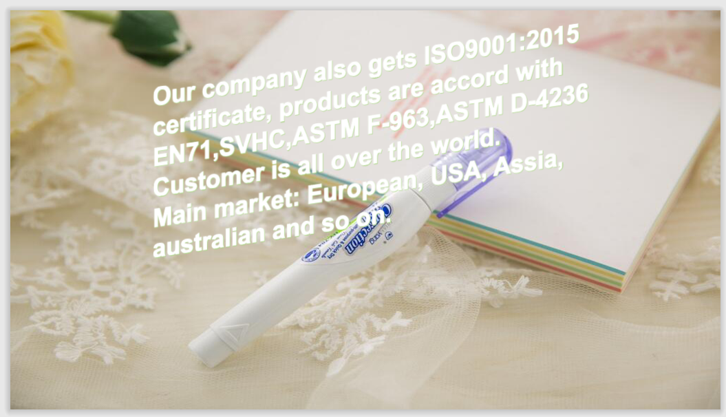 HUANyang nice price hot selling quick dry multi purpose 7ml correction pen fluid for school HUANyang nice price hot selling quick dry multi purpose 7ml correction pen fluid for school