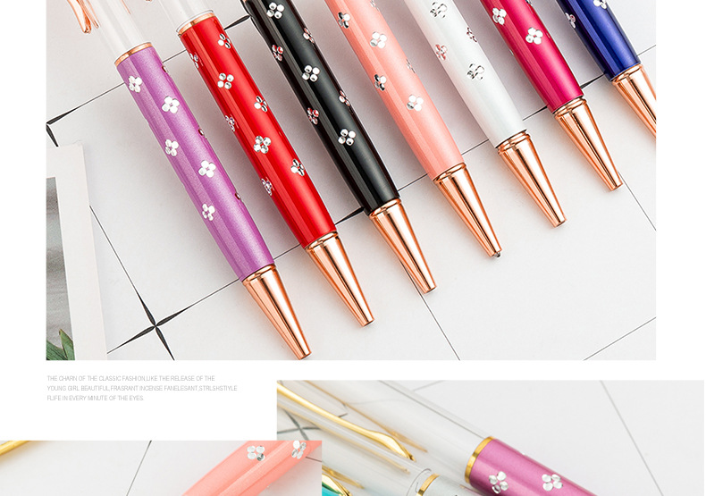 Exclusive for Cross-Border Metal Ball Point Pen Liquid Ball Pen DIY Empty Tube Advertising Marker Customized Logo Creative Gift Pen Wholesale