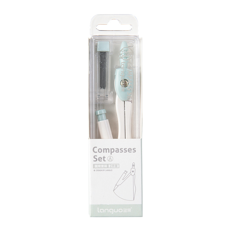 Languo Compasses Set Test Compasses Automatic Pencil Lead Pen Compasses Student Drawing Set