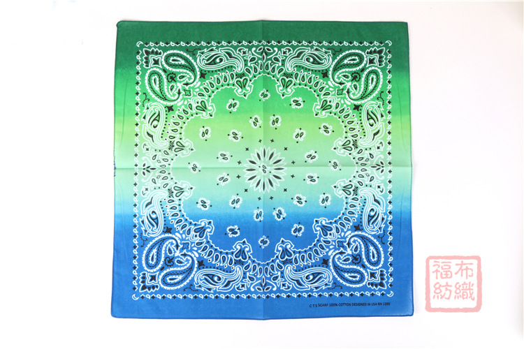 55cm Paisley Gradient Printing Scarf Square Cotton Outdoor Sports Cycling Headscarf Triangular Binder Customizable 55cm Paisley Gradient Printing Scarf Square Cotton Outdoor Sports Cycling Headscarf Triangular Binder Customizable