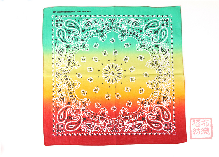 55cm Paisley Gradient Printing Scarf Square Cotton Outdoor Sports Cycling Headscarf Triangular Binder Customizable 55cm Paisley Gradient Printing Scarf Square Cotton Outdoor Sports Cycling Headscarf Triangular Binder Customizable