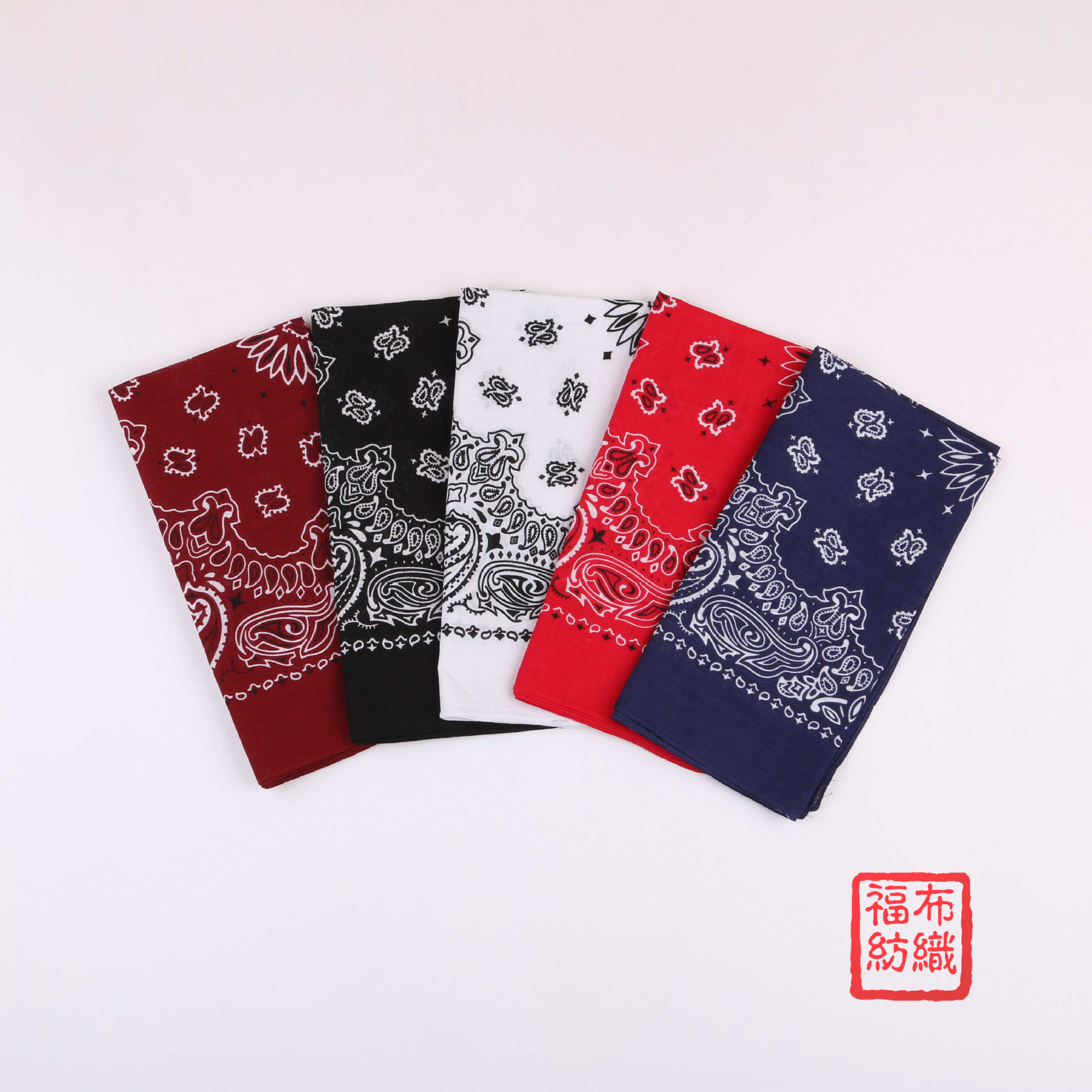 55cm Paisley Gradient Printing Scarf Square Cotton Outdoor Sports Cycling Headscarf Triangular Binder Customizable 55cm Paisley Gradient Printing Scarf Square Cotton Outdoor Sports Cycling Headscarf Triangular Binder Customizable