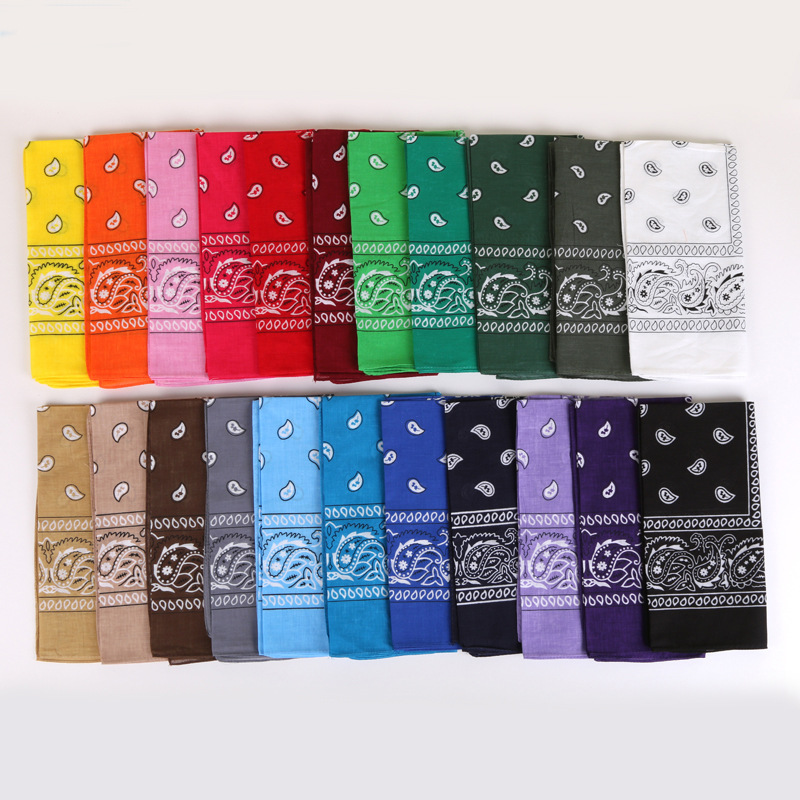 55cm Paisley Gradient Printing Scarf Square Cotton Outdoor Sports Cycling Headscarf Triangular Binder Customizable 55cm Paisley Gradient Printing Scarf Square Cotton Outdoor Sports Cycling Headscarf Triangular Binder Customizable