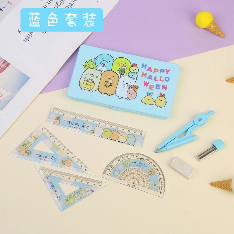 Anime Merchandise Student Compasses Ruler Set Refill 7-Piece Set Student Stationery Gift Anime Merchandise Student Compasses Ruler Set Refill 7-Piece Set Student Stationery Gift
