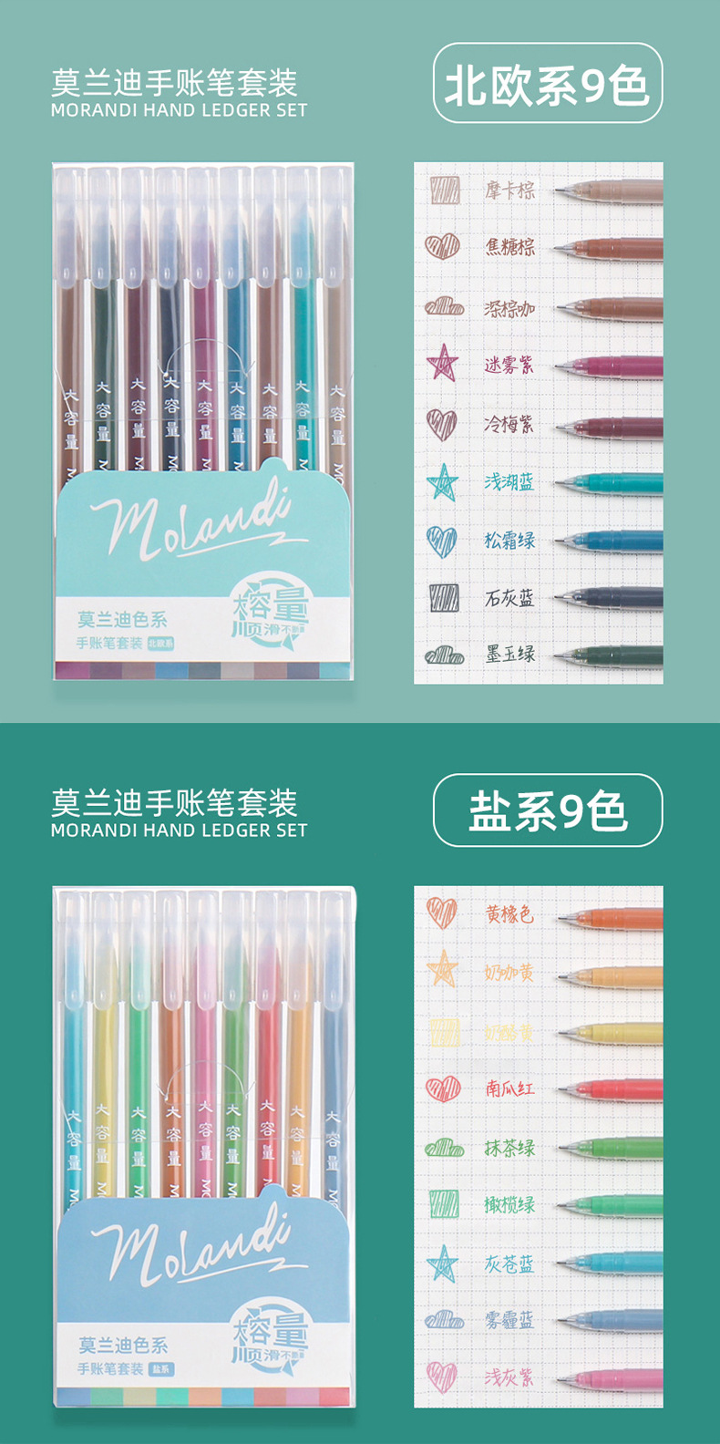 Simple and Beautiful Morandi Color Color Gel Pen Set Notebook Stationery for Students Vintage Ball Pen 0.5mm Simple and Beautiful Morandi Color Color Gel Pen Set Notebook Stationery for Students Vintage Ball Pen 0.5mm
