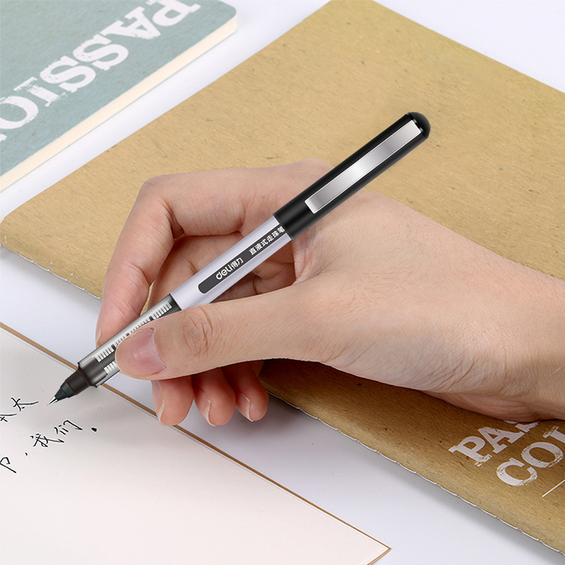 Deli S656 Roller Pen 0.5mm Bullet Straight Liquid Ballpoint Pen Exam Gel Pen Signature Ball Pen 1