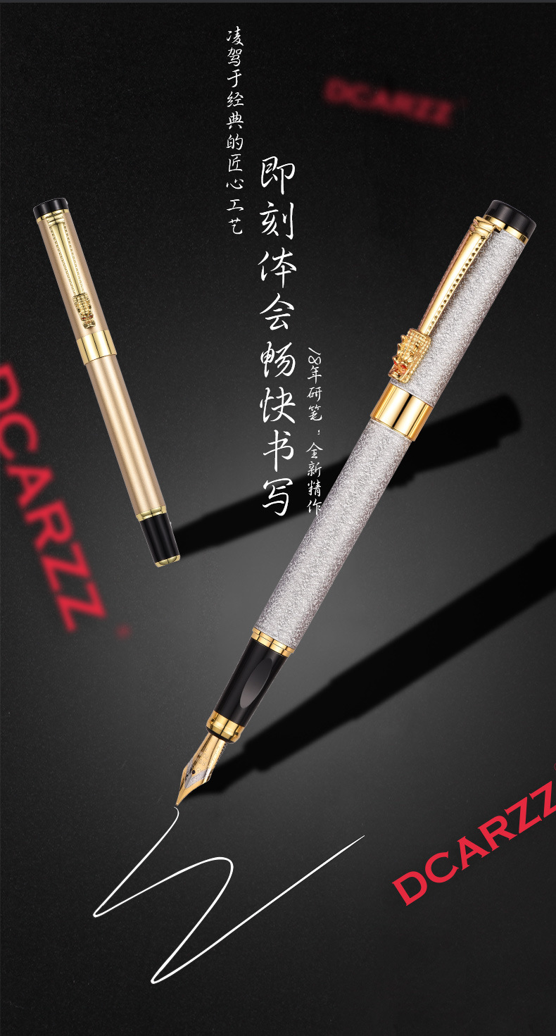High-End Business Metal Roller Pen Ink Sac Pen Elementary School Student Roller Pen Gift Ball Pen Lettering Package Gift Box High-End Business Metal Roller Pen Ink Sac Pen Elementary School Student Roller Pen Gift Ball Pen Lettering Package Gift Box