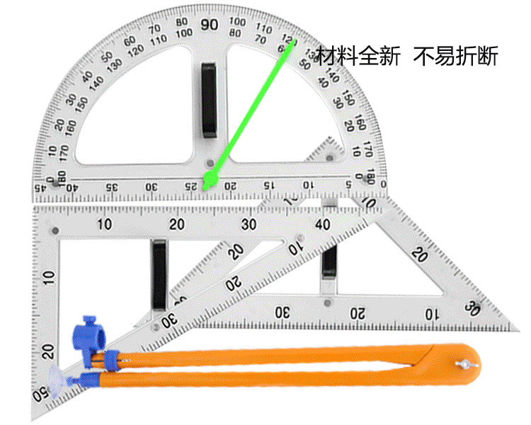 4-Piece Transparent Magnetic Triangular Plate Set Large Protractor Compasses Teaching Aids for Teaching 4-Piece Transparent Magnetic Triangular Plate Set Large Protractor Compasses Teaching Aids for Teaching