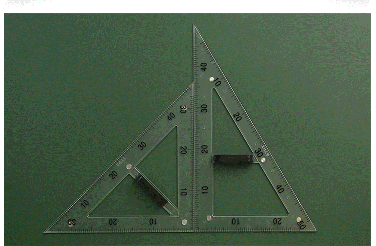 4-Piece Transparent Magnetic Triangular Plate Set Large Protractor Compasses Teaching Aids for Teaching 4-Piece Transparent Magnetic Triangular Plate Set Large Protractor Compasses Teaching Aids for Teaching