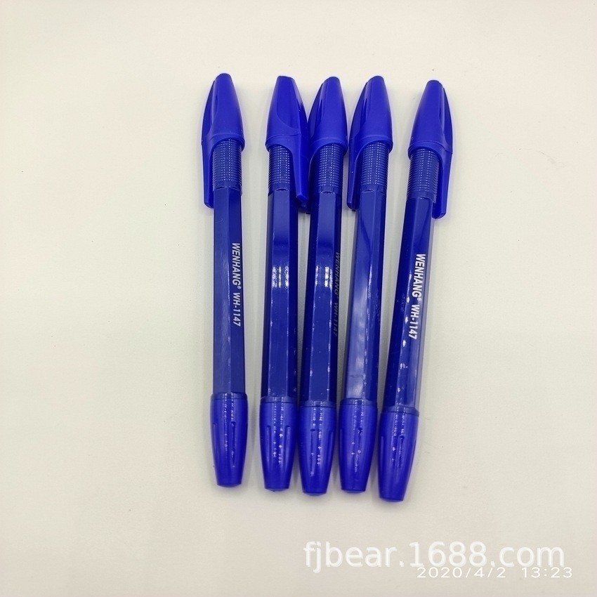Cl-1147 ball pen non-slip handshake hexagonal pen solid color rod simple ball pen Russian packaging Cl-1147 ball pen non-slip handshake hexagonal pen solid color rod simple ball pen Russian packaging