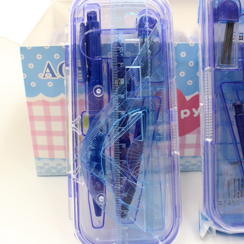 Wholesale Compasses Ruler Set Student Geometric Drawing Ruler Set Plastic Boxed 7-Piece Office Stationery Wholesale Compasses Ruler Set Student Geometric Drawing Ruler Set Plastic Boxed 7-Piece Office Stationery