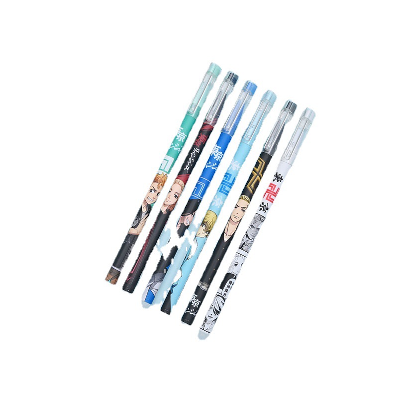 New Straight Gel Pen Wholesale Cartoon Cartoon Cute Signature Pen Ball Pen Factory Direct Supply Student Gel Pen