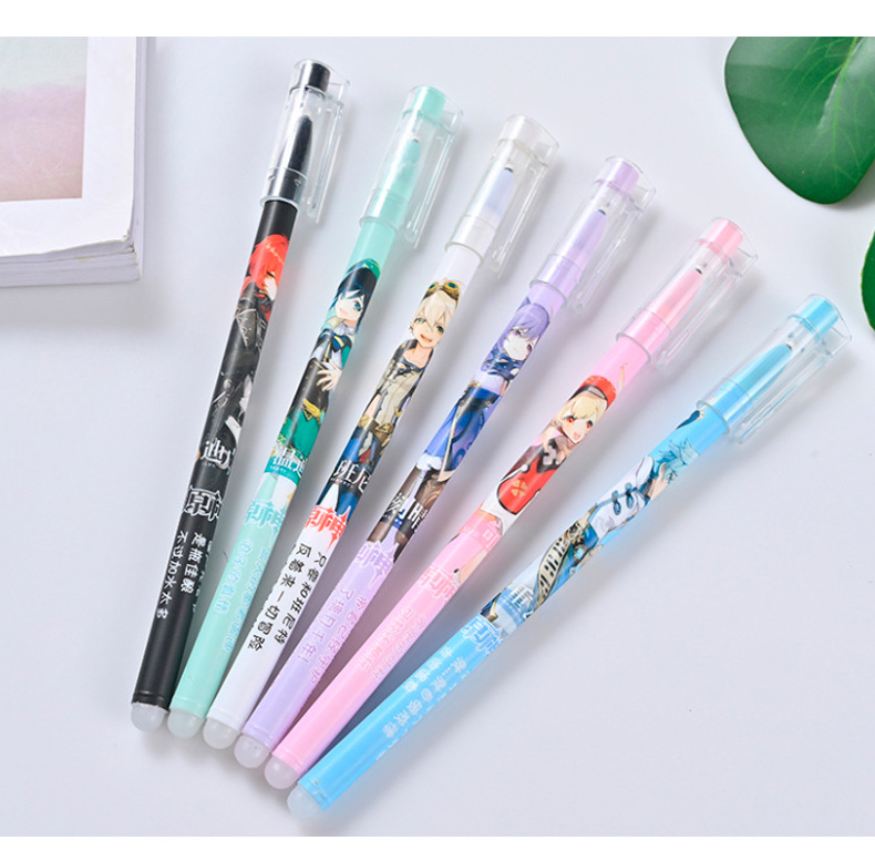 New Straight Gel Pen Wholesale Cartoon Cartoon Cute Signature Pen Ball Pen Factory Direct Supply Student Gel Pen